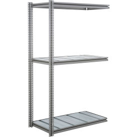 GoVets 3 Shelf Extra Heavy Duty Boltless Shelving Z Beam Add On 48Wx24Dx96H Steel Deck 53035B31