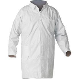 KleenGuard 44452 A40 Liquid and Particle Protection Lab Coats Medium White 30/Case 44452