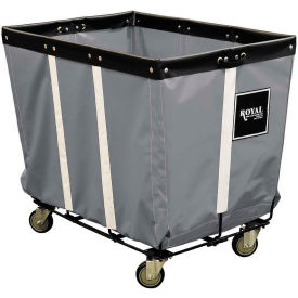 Royal Basket Trucks® Perm Liner Truck 6 Bu Gray Vinyl Wire Base All Swivel R06-GGW-PWA-3UNT