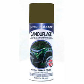 Premium Dcor Camouflage Enamel 12 oz. Aerosol Can Military Green Flat - 171316 171316