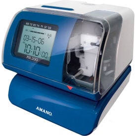 Amano Electronic Time Clock Blue/White PIX-200/040 PIX-200/040