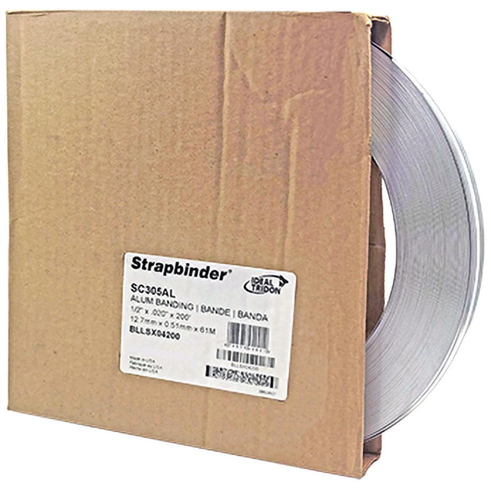 Steel & Plastic Strapping, Dispenser Type: Self-Dispensing Carton , Overall Length: 200.00 , Breaking Strength (Lb.) (Lbs): 200 , Width (Inch): 1/2  MPN:SC305AL