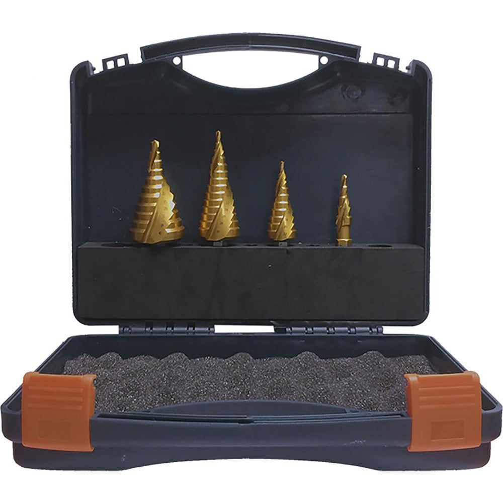 Drill Bit Sets, Drill Bit Set Type: Step Drill Bit Set , Number of Pieces: 4.000 , Tool Material: High Speed Steel , Shank Type: Hex, Hex Shank  MPN:505020-SET2