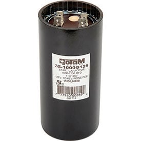 Rotom 1000B 1000-1200MFD 110/125V Start Capacitor Round 1000B