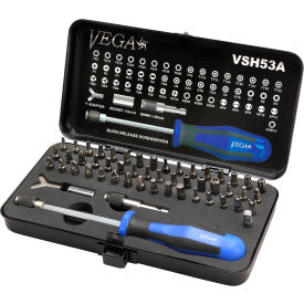 Vega 53pc Bit & Hand Driver Set Gunmetal Grey S2 Modified Steel VSH53A