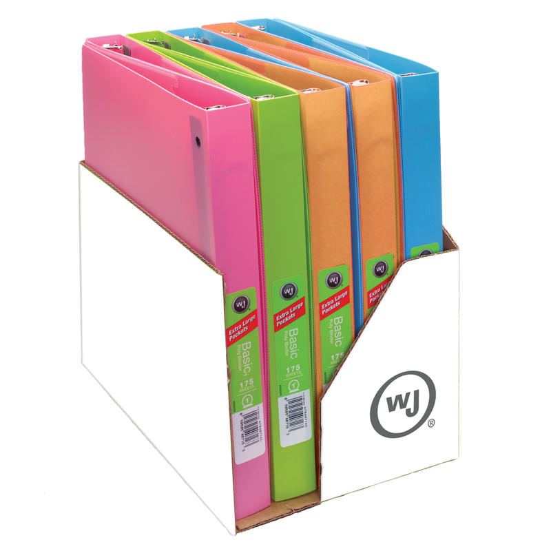 Wilson Jones Flex Poly Fashion 3-Ring Binder, 1in Round Rings, Assorted Colors (Min Order Qty 15) MPN:A7040716-TRAY