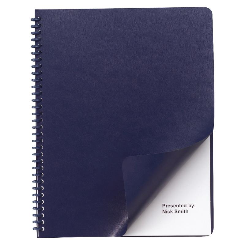 GBC Regency Round Corners Presentation Binding Covers, 8 3/4in x 11 1/4in, Navy, Box Of 200 MPN:2000711