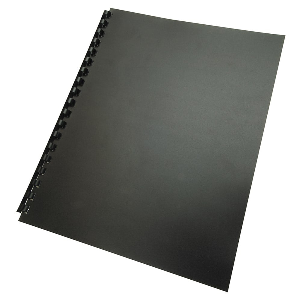 GBC 100% Recycled Poly Binding Covers, 8 1/2in x 11in, Black, Pack Of 25 (Min Order Qty 4) MPN:25818