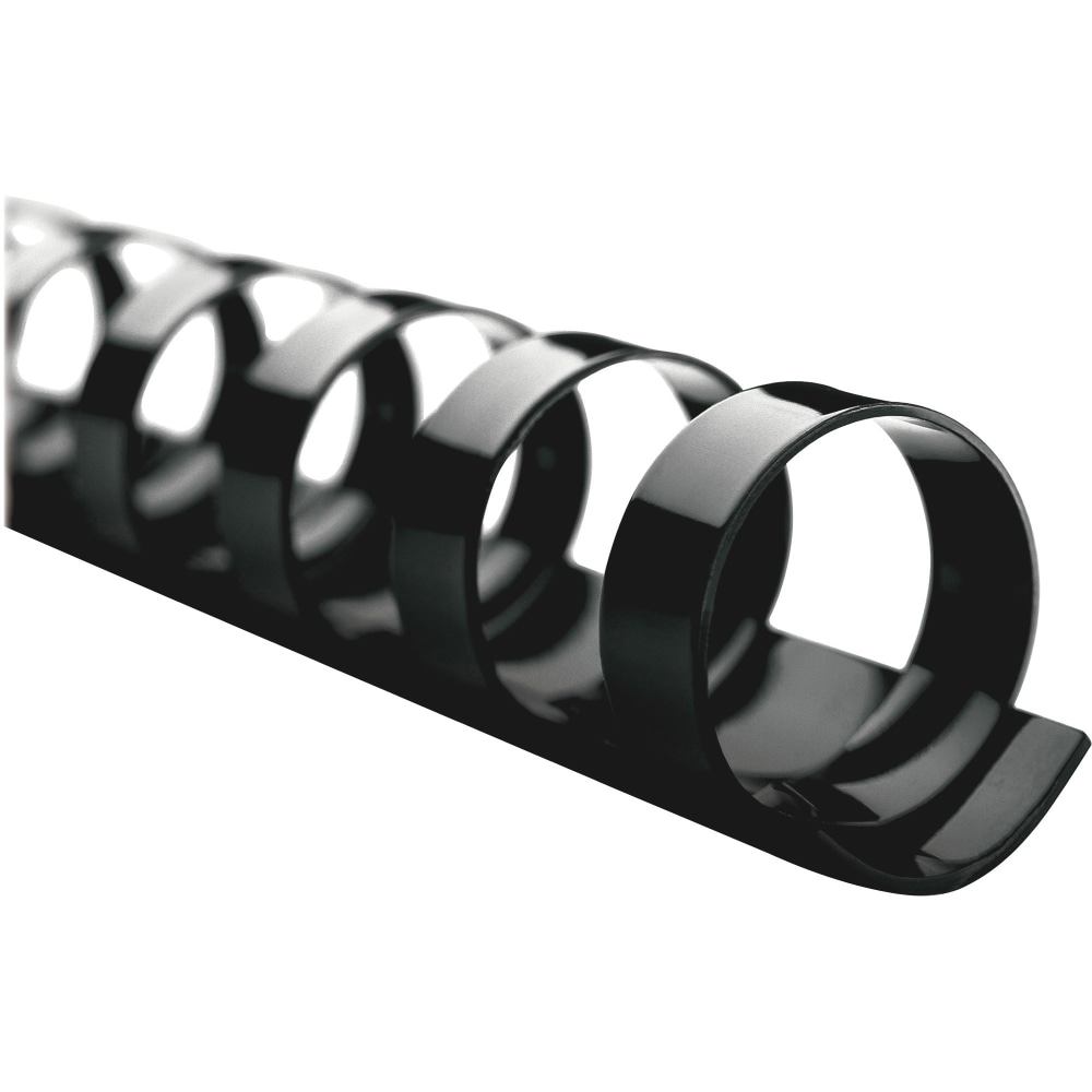 GBC CombBind 19-Ring Binding Spines, 3/4in Capacity (150 Sheets), Black, Box Of 100 (Min Order Qty 2) MPN:4000104