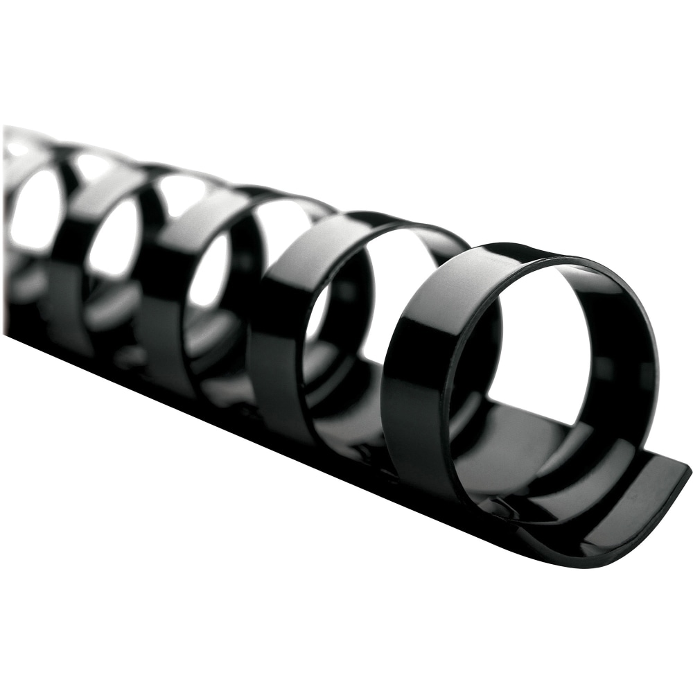 GBC CombBind Binding Spine, 19 Round Rings, Black, Box Of 50 MPN:4200022