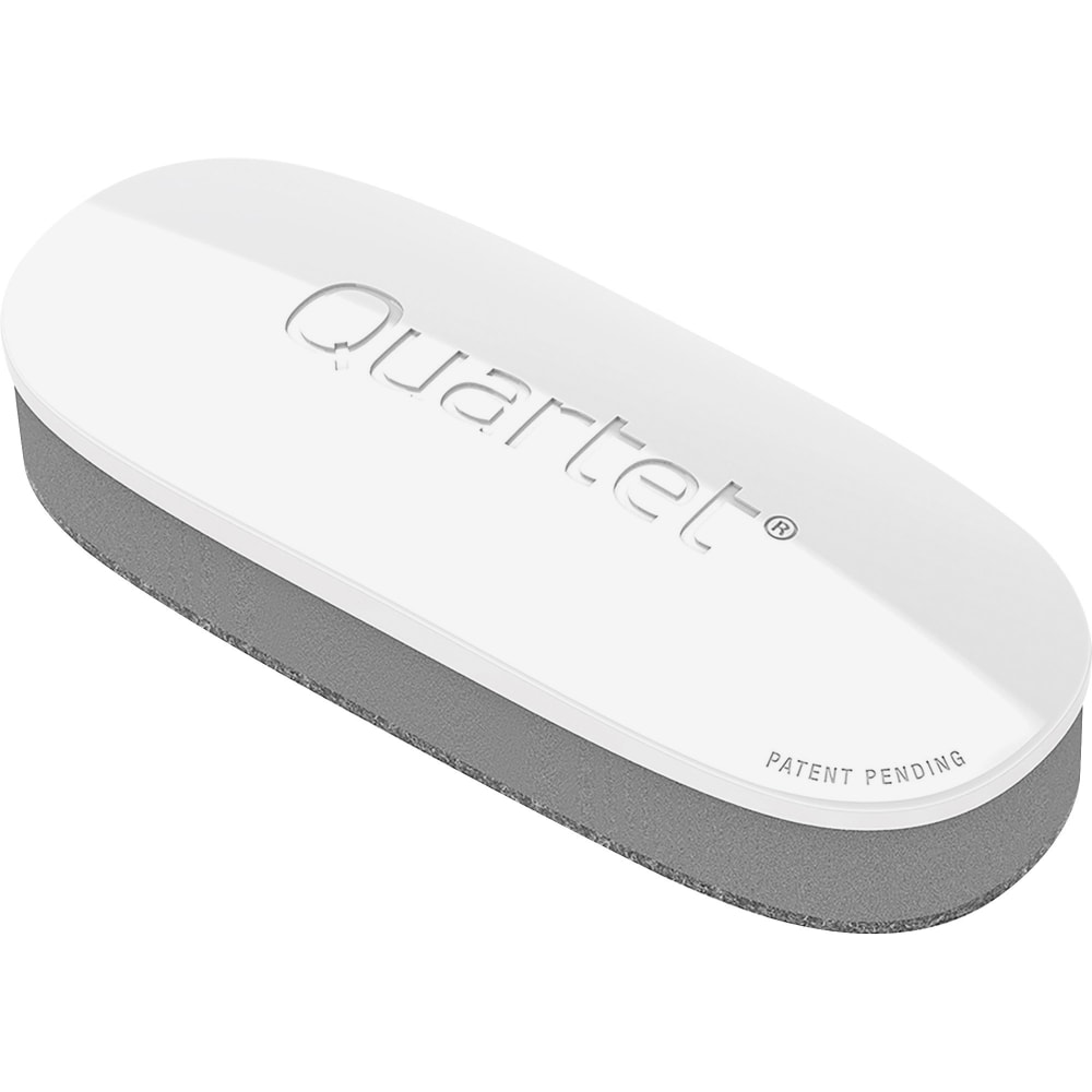 Quartet Dry-Erase Board Eraser, 2in x 5in, White/Silver (Min Order Qty 6) MPN:DFEB4