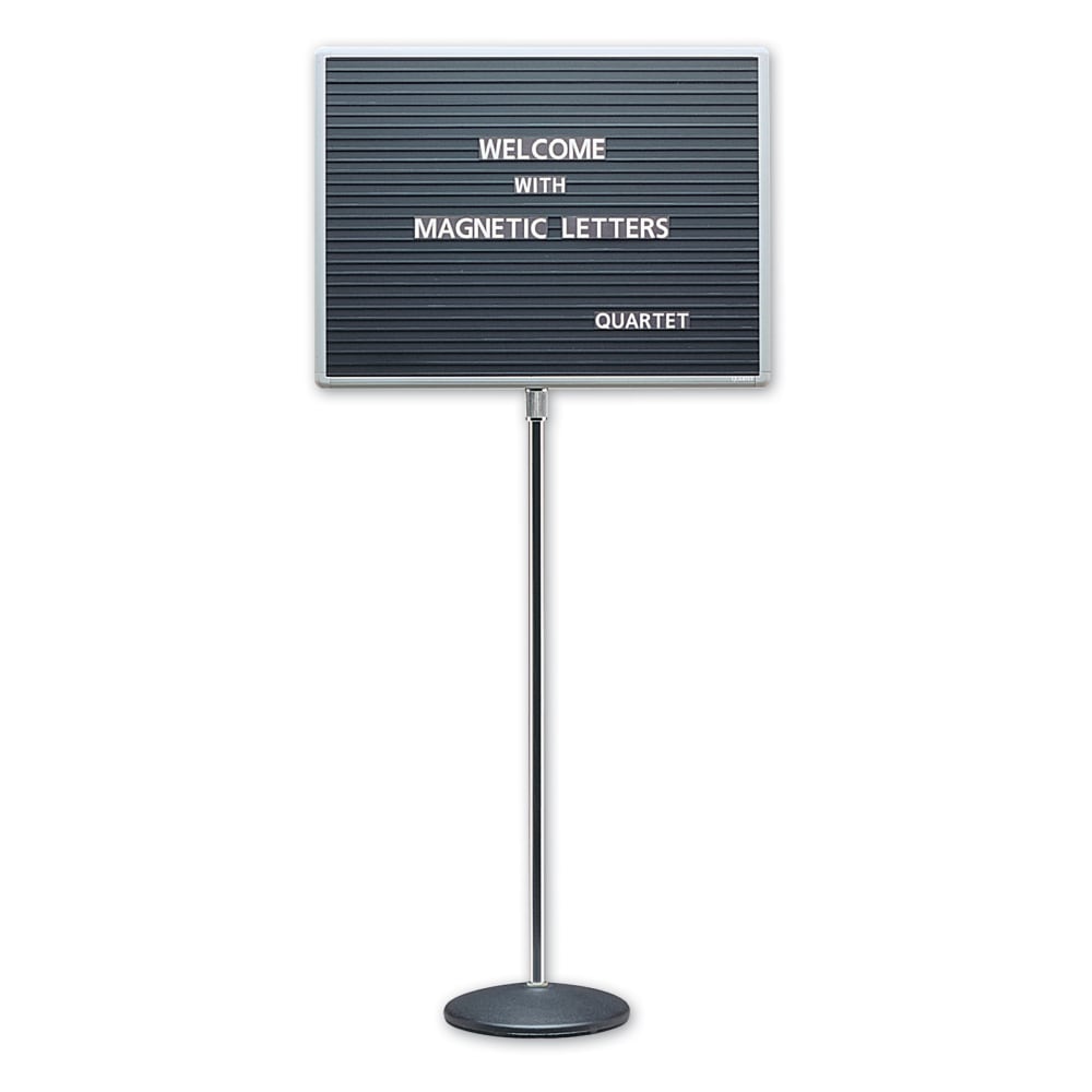 Quartet Standing Magnetic Letter Board, 16in x 20in, Aluminum Frame With Silver Finish MPN:7920M