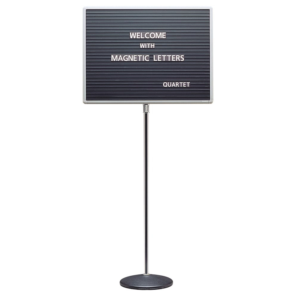 Quartet Standing Magnetic Letter Board, 24in x 18in, Aluminum Frame With Silver Finish MPN:7921M