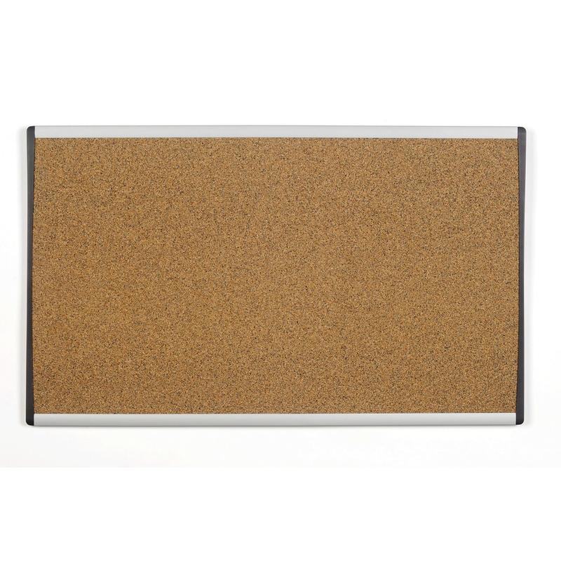 Quartet ARC Colored Cubicle Cork Bulletin Board, 30in x 18in, Aluminum Frame With Silver Finish MPN:ARCB3018