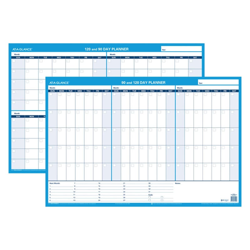 AT-A-GLANCE Undated Erasable/Reversible Wall Planner, 90 Days, 36in x 24in, 30% Recycled (Min Order Qty 3) MPN:PM239B28