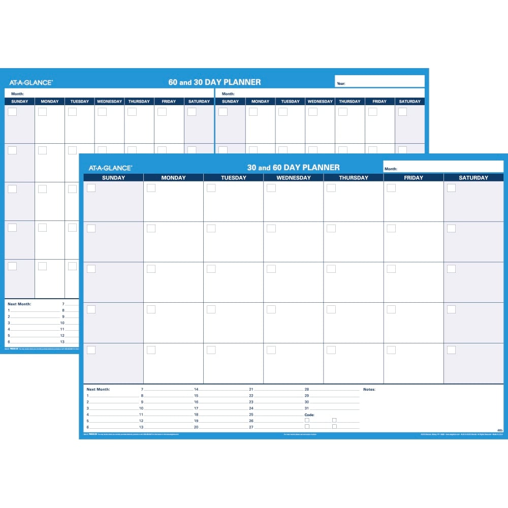 AT-A-GLANCE Undated Erasable/Reversible Wall Planner, 30/60 Day, 48in x 32in, 30% Recycled, PM33328 (Min Order Qty 3) MPN:PM33328