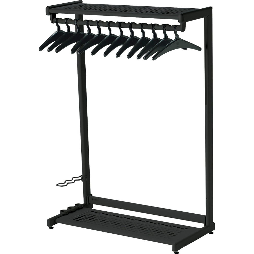 Quartet Garment Rack With Hangers, 12 Hangers, 2 Shelves, 48in Width, Black MPN:20224