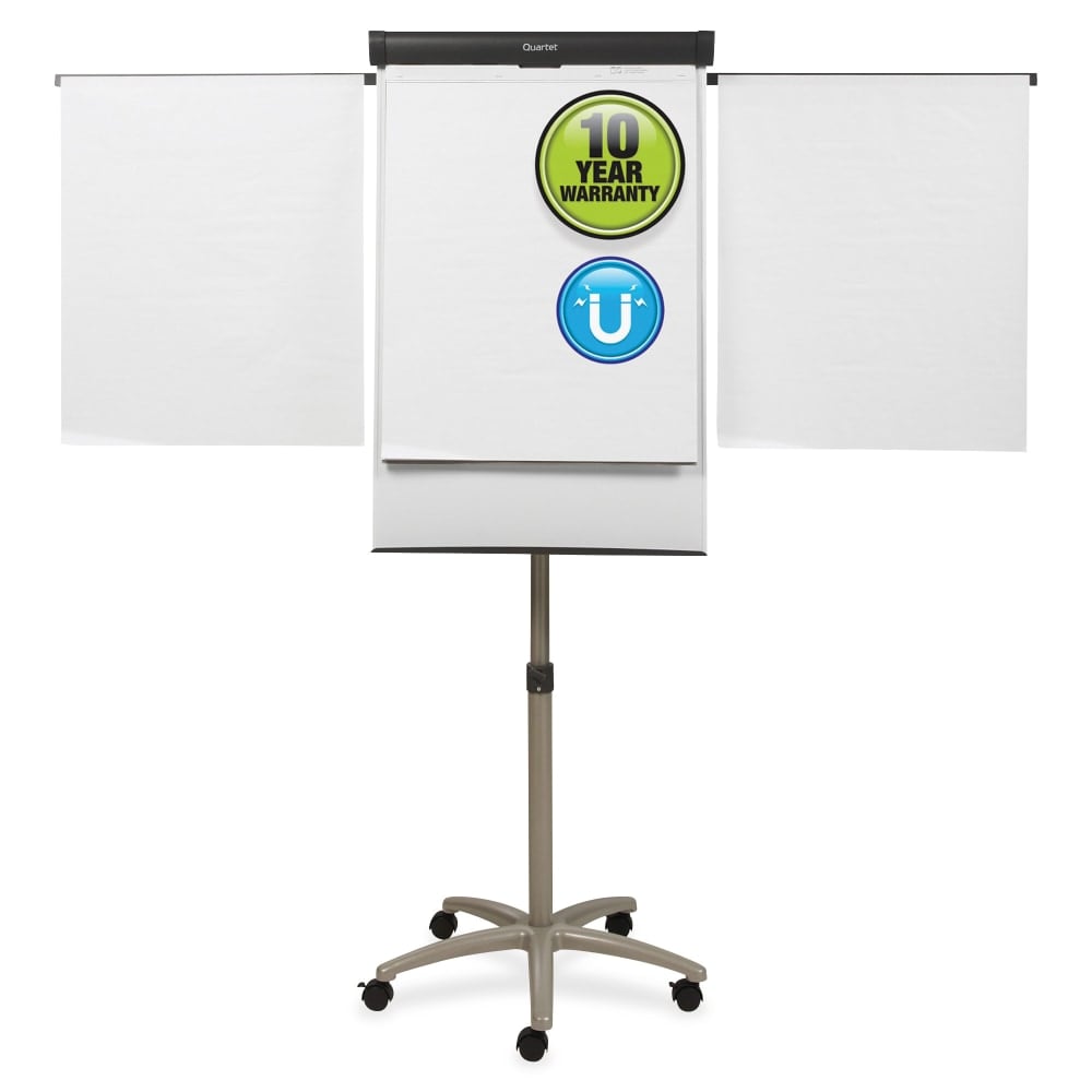 Quartet Compass Mobile Magnetic Dry-Erase Whiteboard/Flipchart Presentation Easel, 3ft x 2ft, Metal Frame With Graphite Finish MPN:ECM32EU