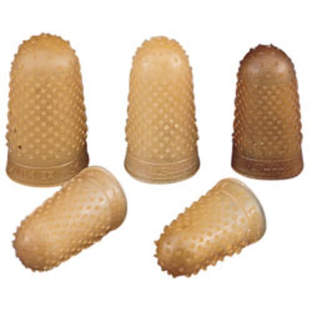 Swingline Rubber Fingertips, #13, 3/4in Diameter, Amber, Box Of 12 (Min Order Qty 31) MPN:S7054033