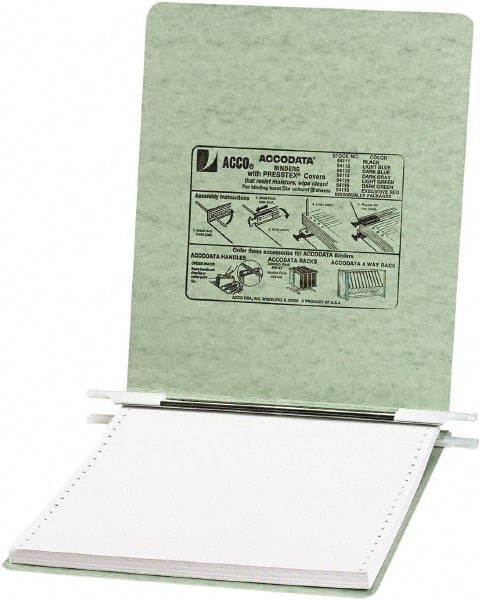 Hanging Data Binder: Letter, Light Green, 25/Pack MPN:ACC54115