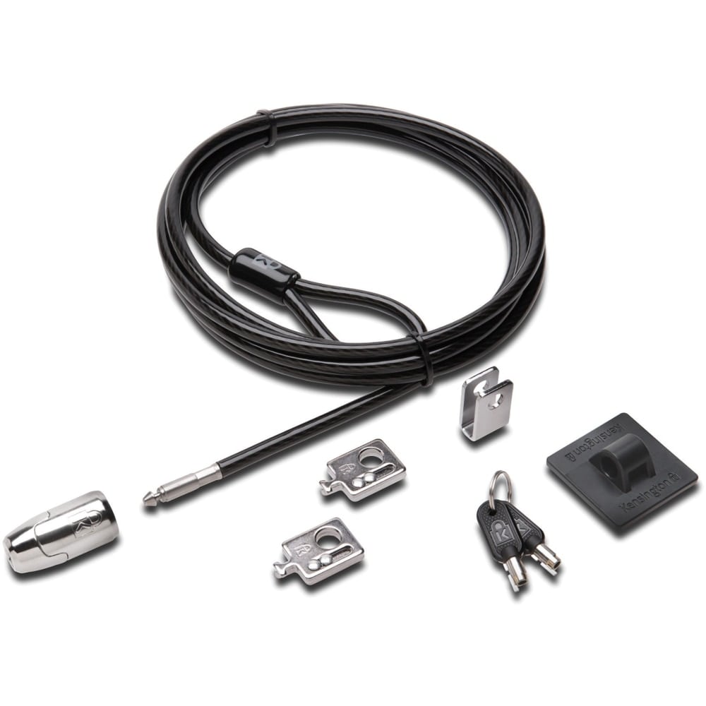 Kensington Desktop & Peripherals Locking Kit 2.0 - Keyed Lock - Black - Carbon Steel - 8 ft - For Desktop Computer (Min Order Qty 2) MPN:K64424WW