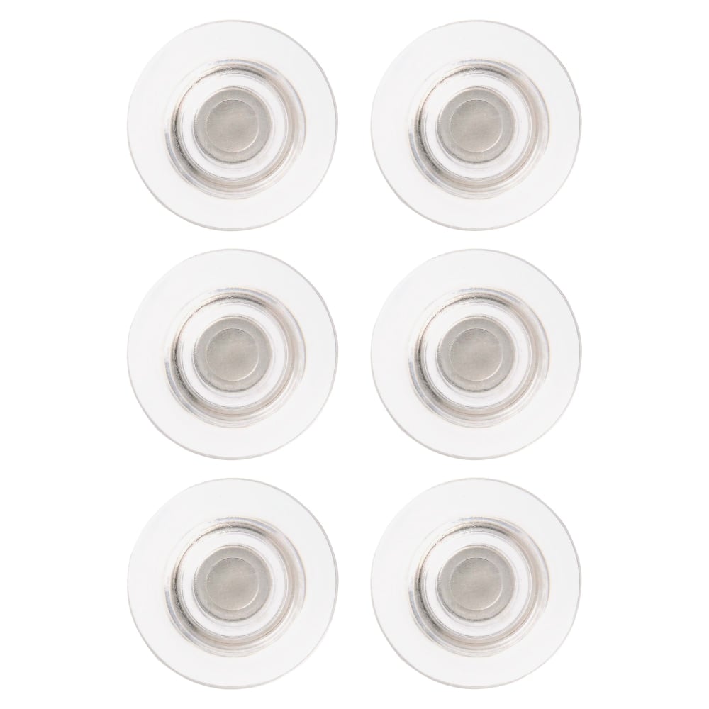 Quartet Glass Magnets - Large - 6 / Pack - Clear (Min Order Qty 3) MPN:85391