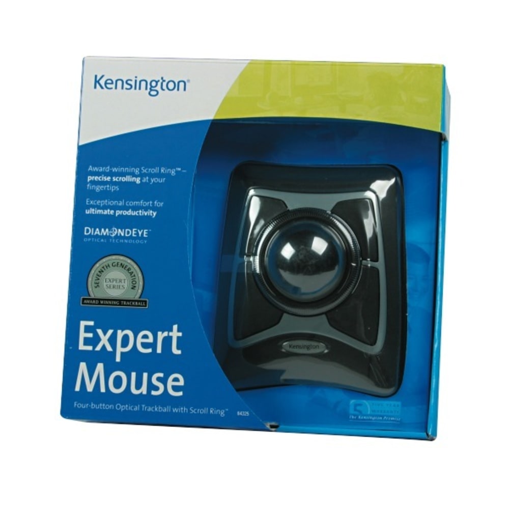 Kensington Expert Mouse Wired Trackball, Black/Gray MPN:K64325