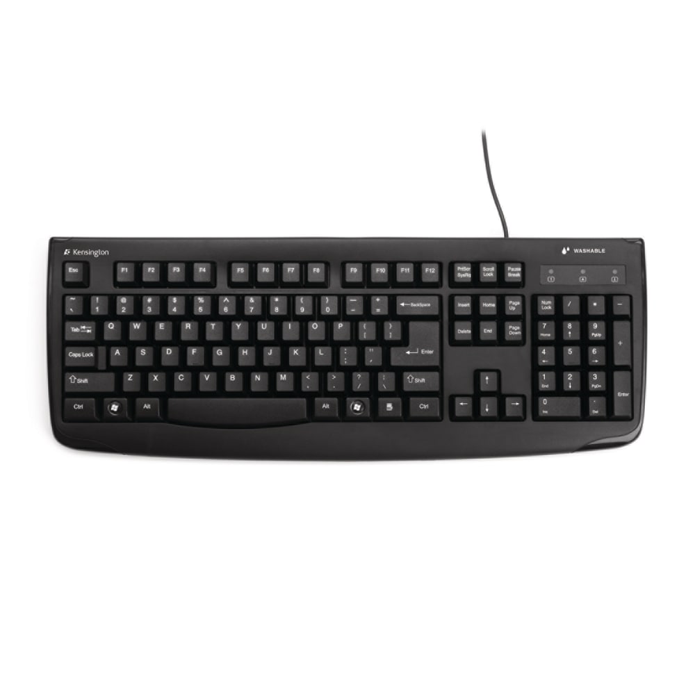 Kensington Pro Fit Washable Keyboard, Black (Min Order Qty 2) MPN:K64407US