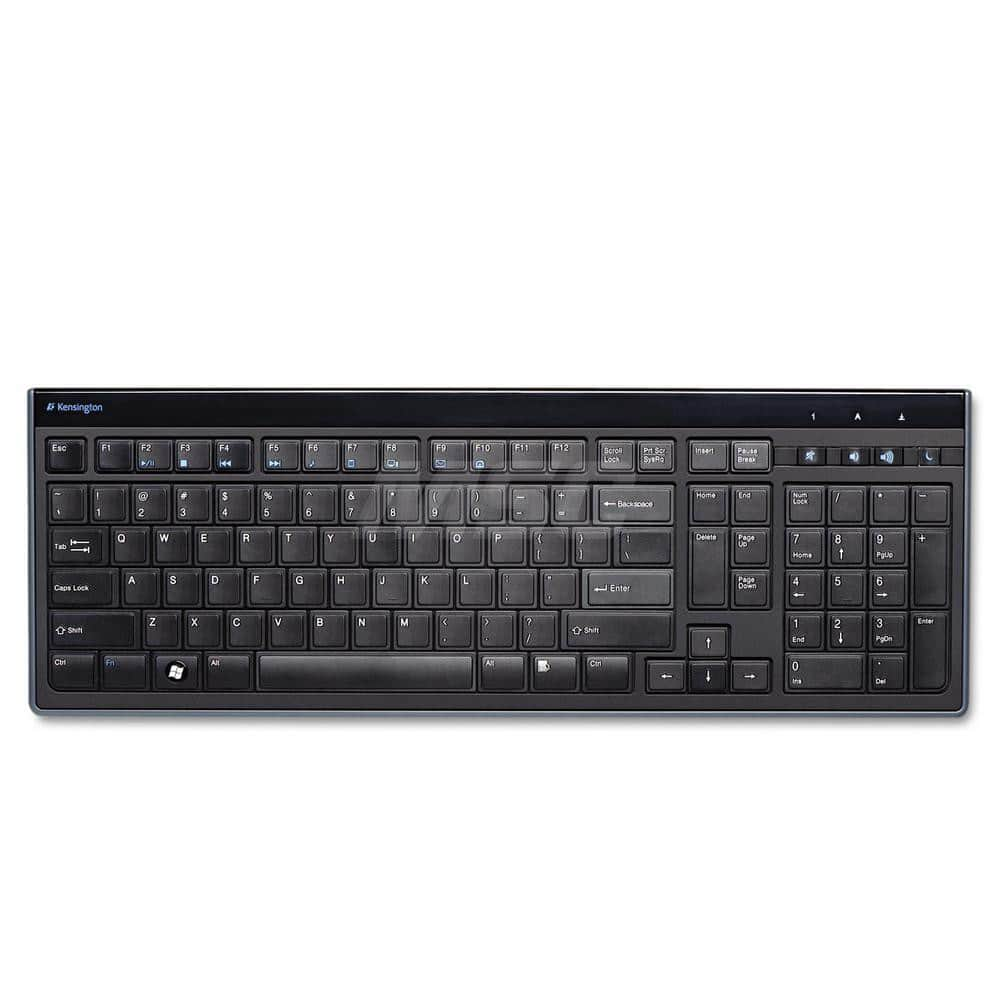 Slim Type Standard Keyboard, 104 Keys, Black/silver MPN:KMW72357