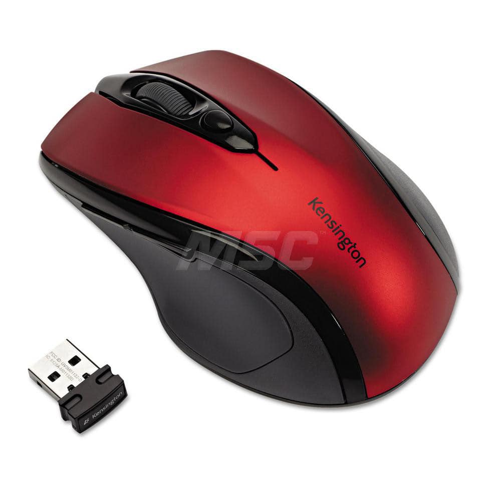 PRO FIT MID-SIZE WIRELESS MOUSE, 2.4 GHZ FREQUENCY/30 FT WIRELESS RANGE, RIGHT HAND USE, RUBY RED MPN:KMW72422