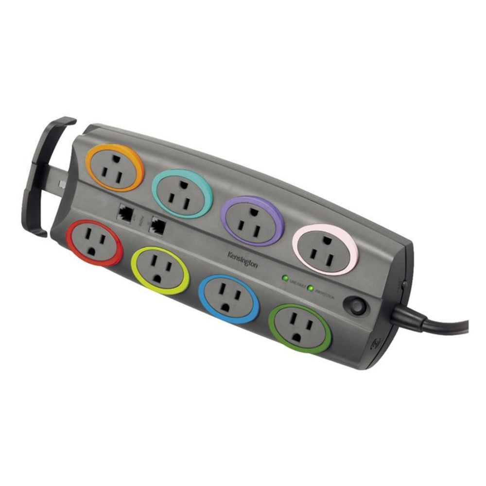 Kensington SmartSockets Color-Coded 8-Outlet Adapter Model Surge Protector (Min Order Qty 2) MPN:62690