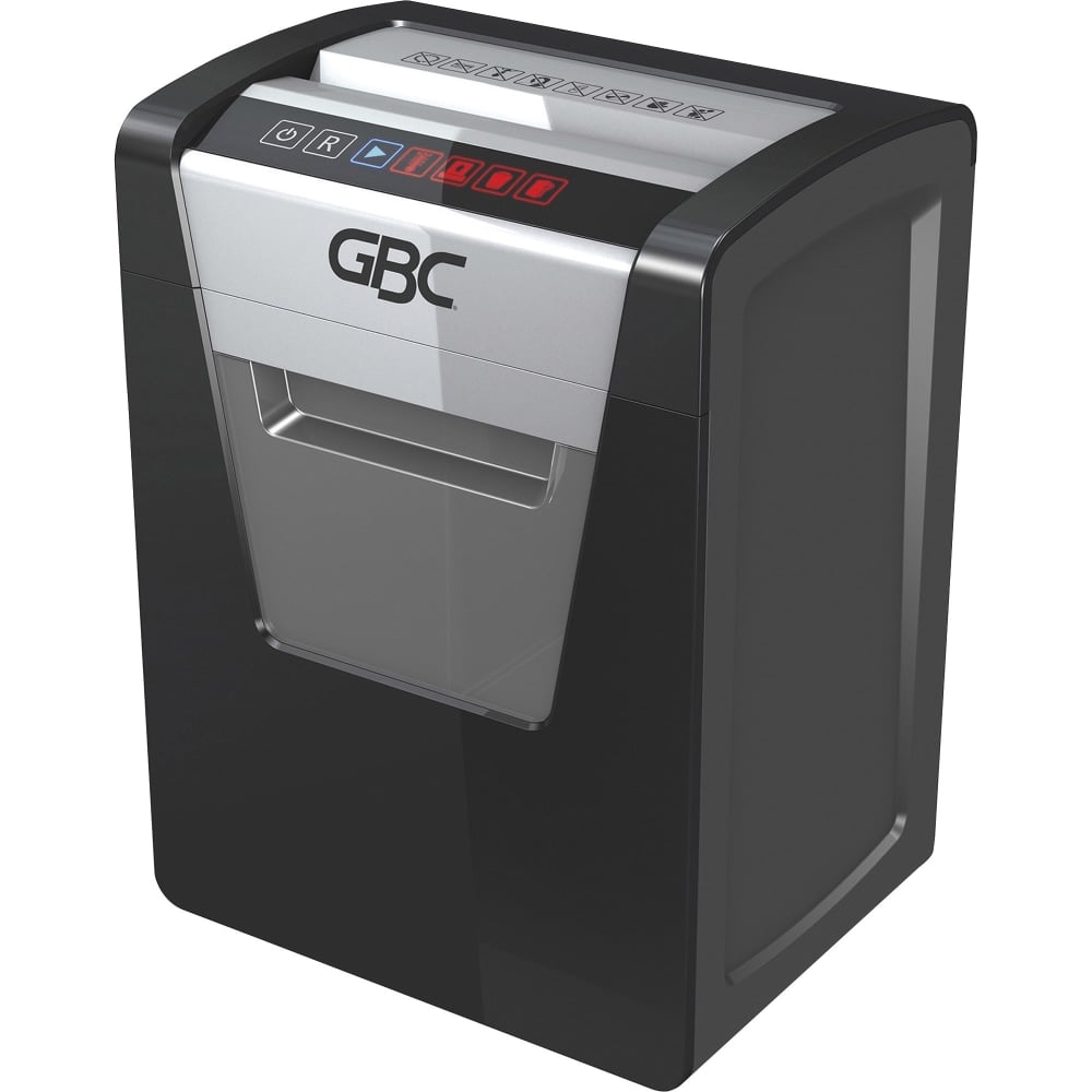 GBC ShredMaster SX15-06 Super Cross-Cut Shredder - Non-continuous Shredder - Super Cross Cut - 15 Per Pass - for shredding Paper, Staples, Paper Clip - P-4 - 2 Hour Run Time - 6 gal Wastebin Capacity - Black, Chrome MPN:1758500