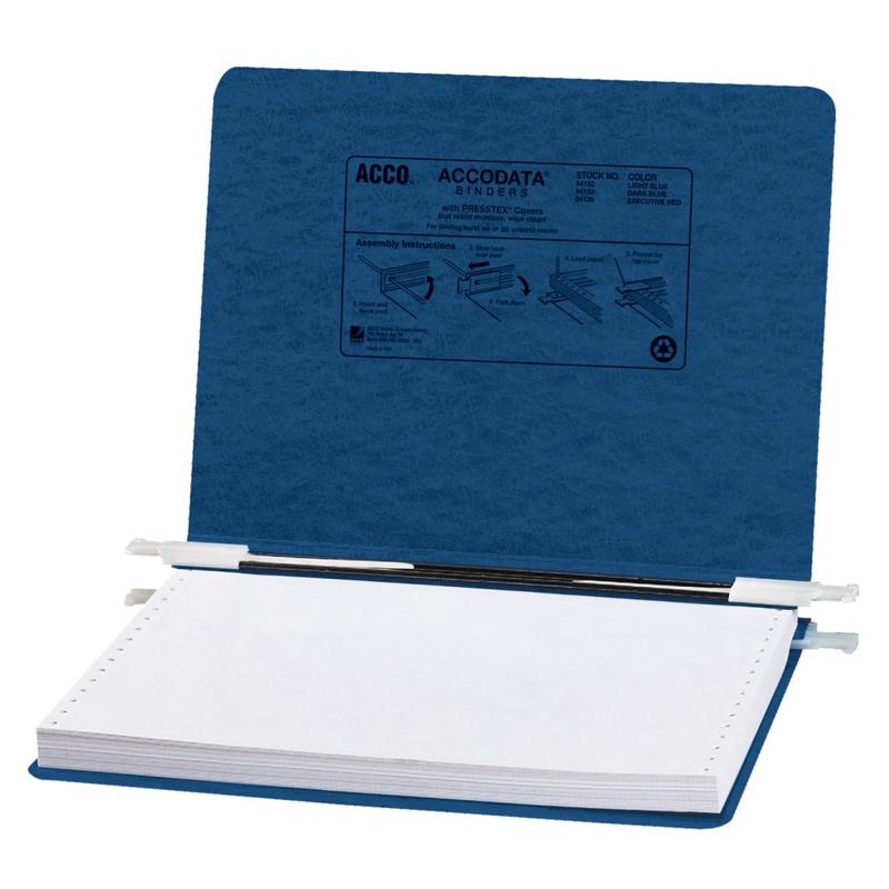 Wilson Jones Presstex Data Binder With Retractable Hooks, 60% Recycled, Dark Blue (Min Order Qty 4) MPN:54133