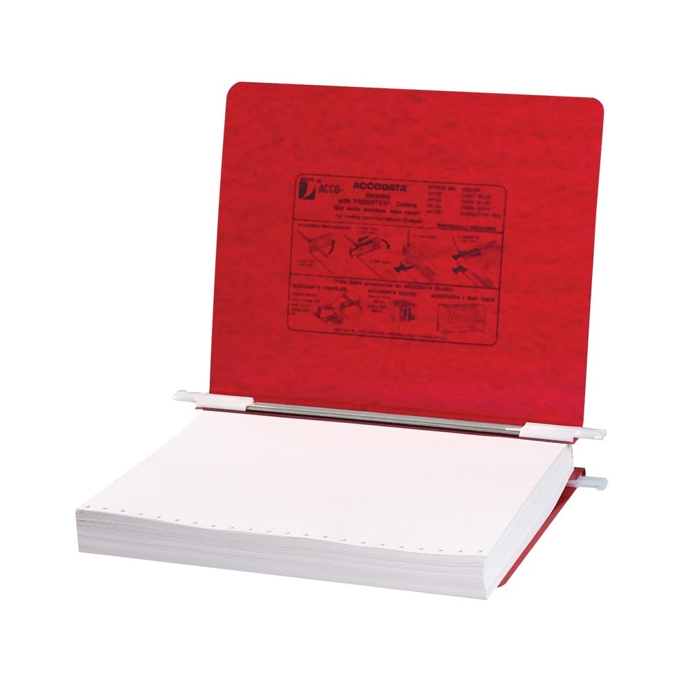 Wilson Jones Presstex Data Binder With Retractable Hooks, 60% Recycled, Red (Min Order Qty 4) MPN:A7054129