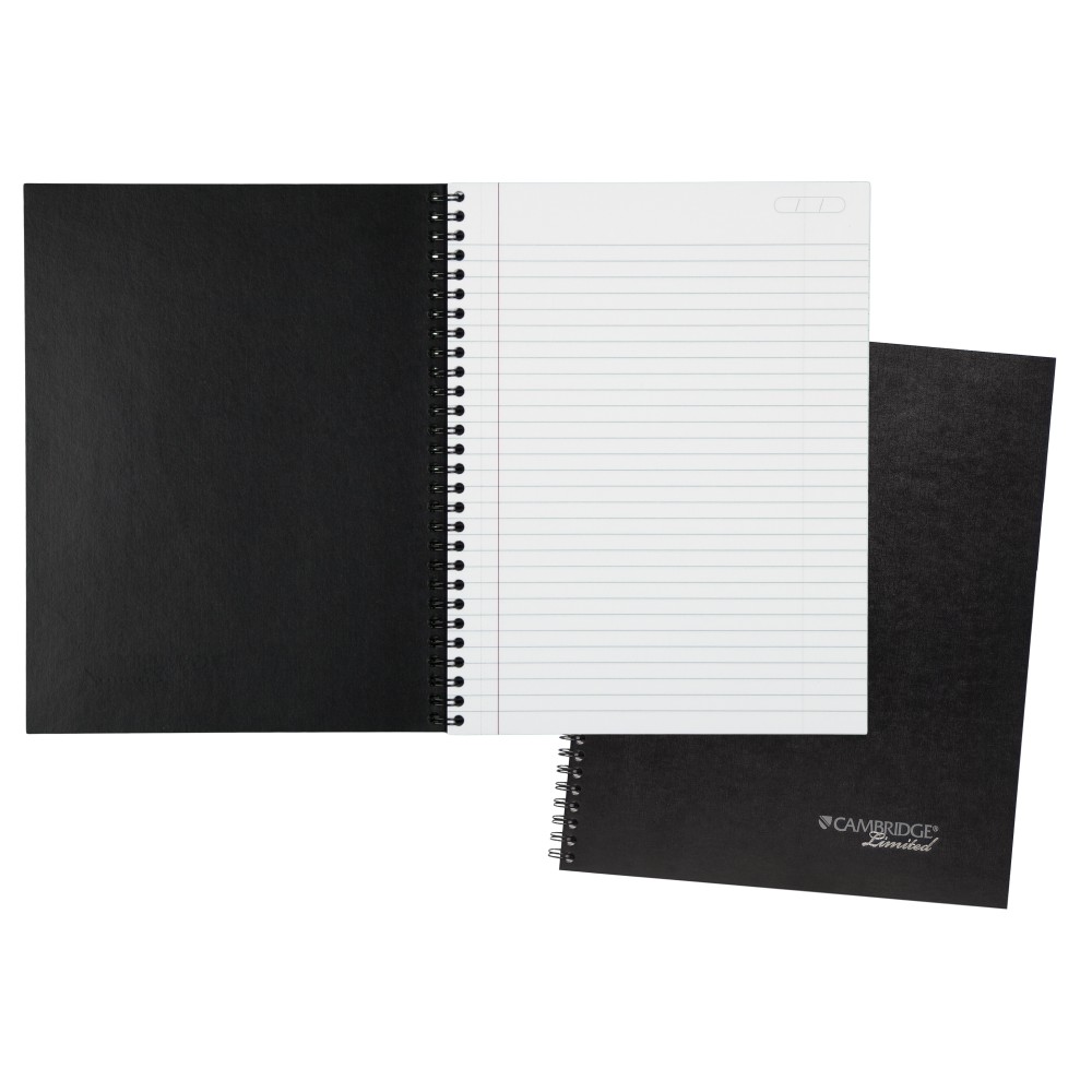 Cambridge Limited 30% Recycled Business Notebook, 8 1/2in x 11in, 1 Subject, Legal Ruled, 80 Sheets, Black (06062) (Min Order Qty 8) MPN:06062