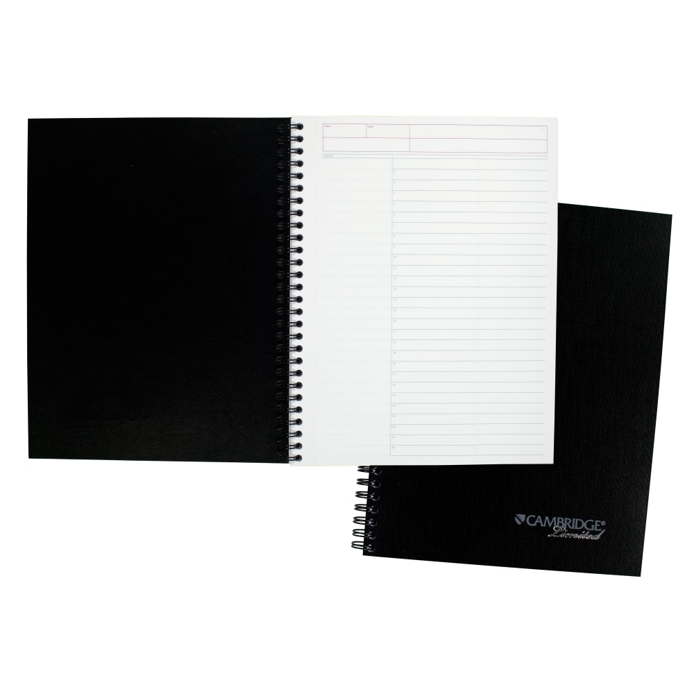 Cambridge Limited QuickNotes Action Planner Legal Pad, 7 1/2in x 9 1/2in, 30% Recycled, Black, 80 Sheets (Min Order Qty 6) MPN:06122