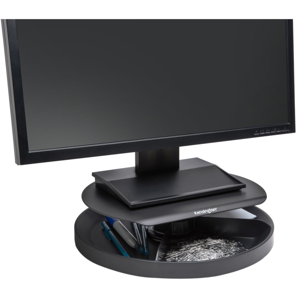 Kensington SmartFit Spin2 Monitor Stand - 40 lb Load Capacity - Desktop - Black - TAA Compliant MPN:52787