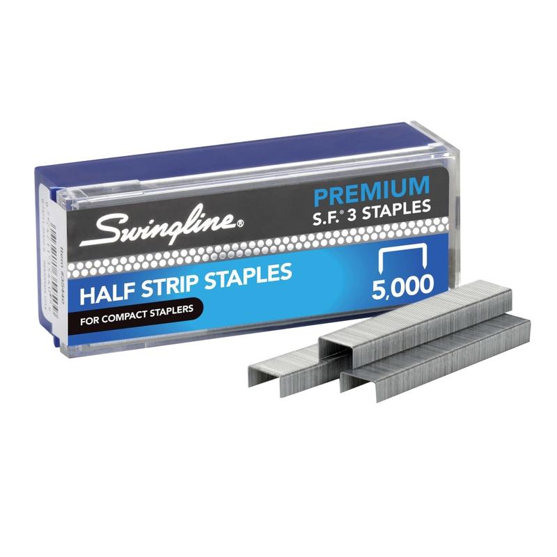 Swingline S.F. 3 Premium Staples, 1/4in Half Strip, Box Of 5,000 (Min Order Qty 19) MPN:S7035440