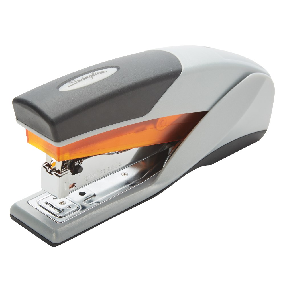 Swingline Optima 25 Reduced Effort Stapler, 25 Sheets Capacity, Orange/Gray (Min Order Qty 4) MPN:S7066402