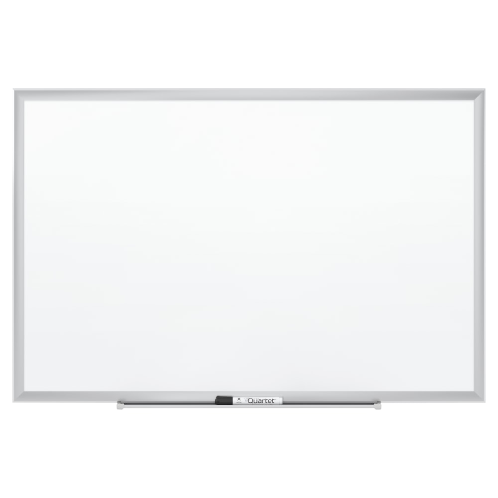 Quartet Magnetic Porcelain Dry-Erase Whiteboard, 24in x 36in, Aluminum Frame With Silver Finish MPN:2543