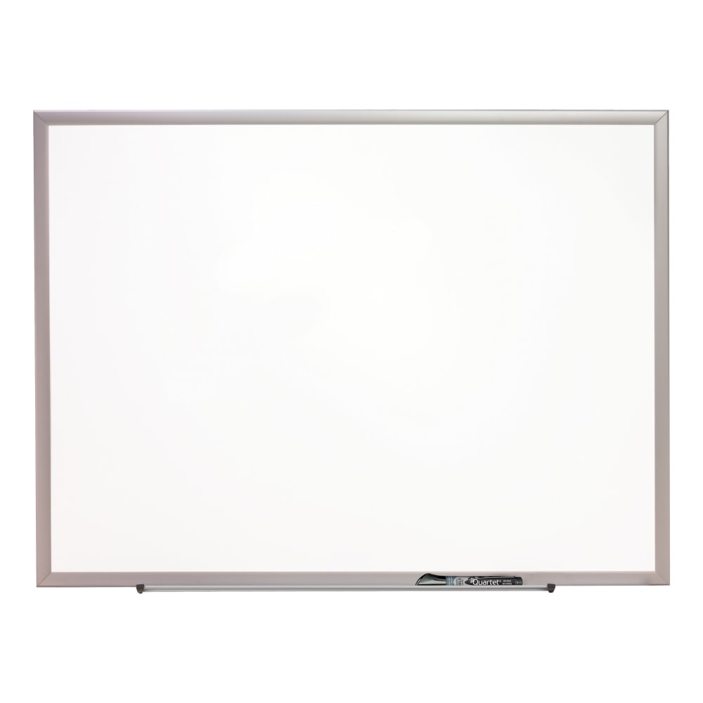 Quartet Magnetic Porcelain Dry-Erase Whiteboard, 36in x 48in, Aluminum Frame With Silver Finish MPN:2544