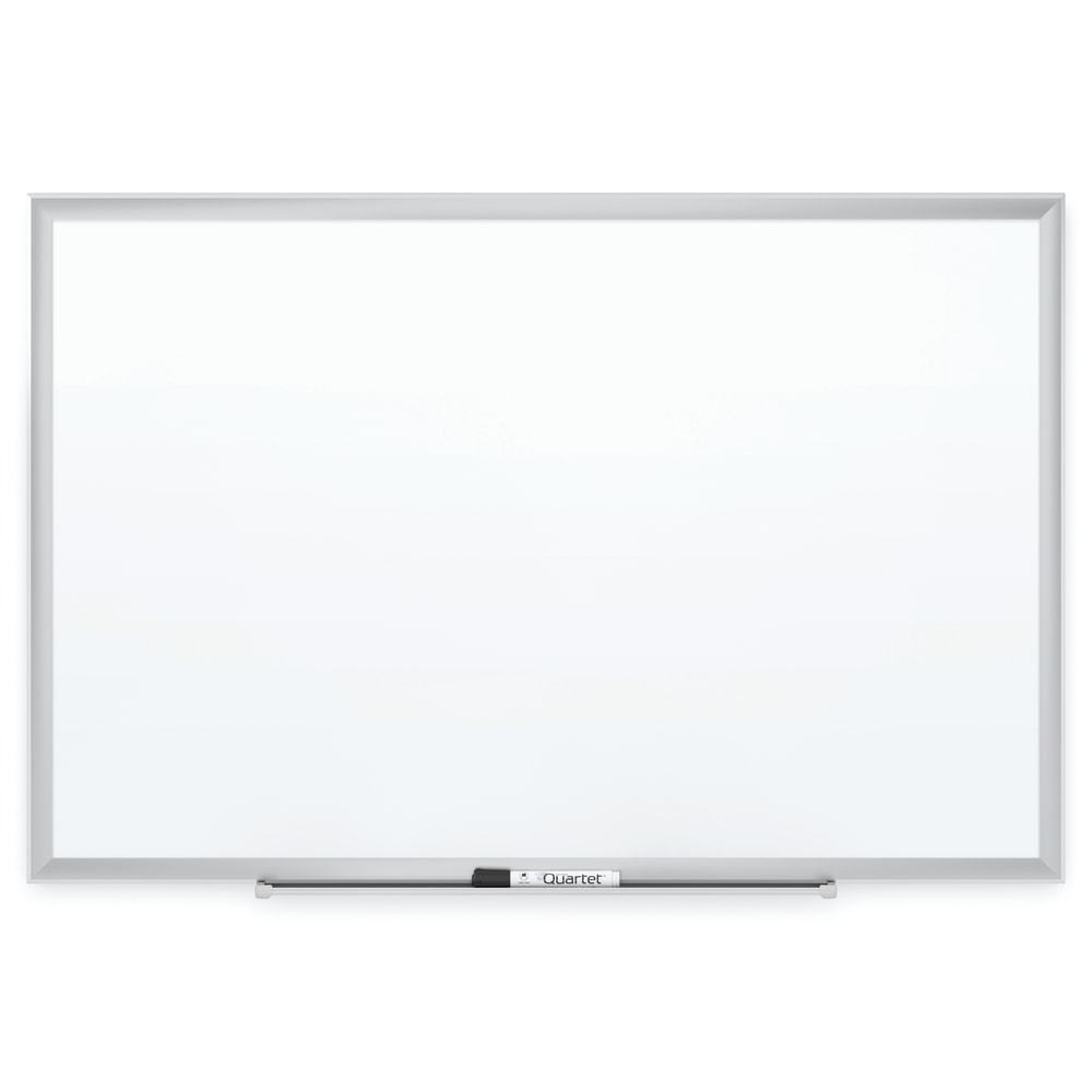 Quartet Classic Porcelain Magnetic Dry-Erase Whiteboard, 60in x 36in, Aluminum Frame With Silver Finish MPN:2545