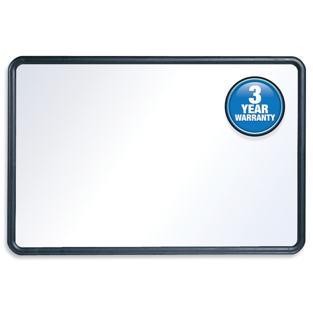 Quartet Melamine Dry-Erase Whiteboard, 24in x 36in, Aluminum Frame With Black Finish MPN:7553