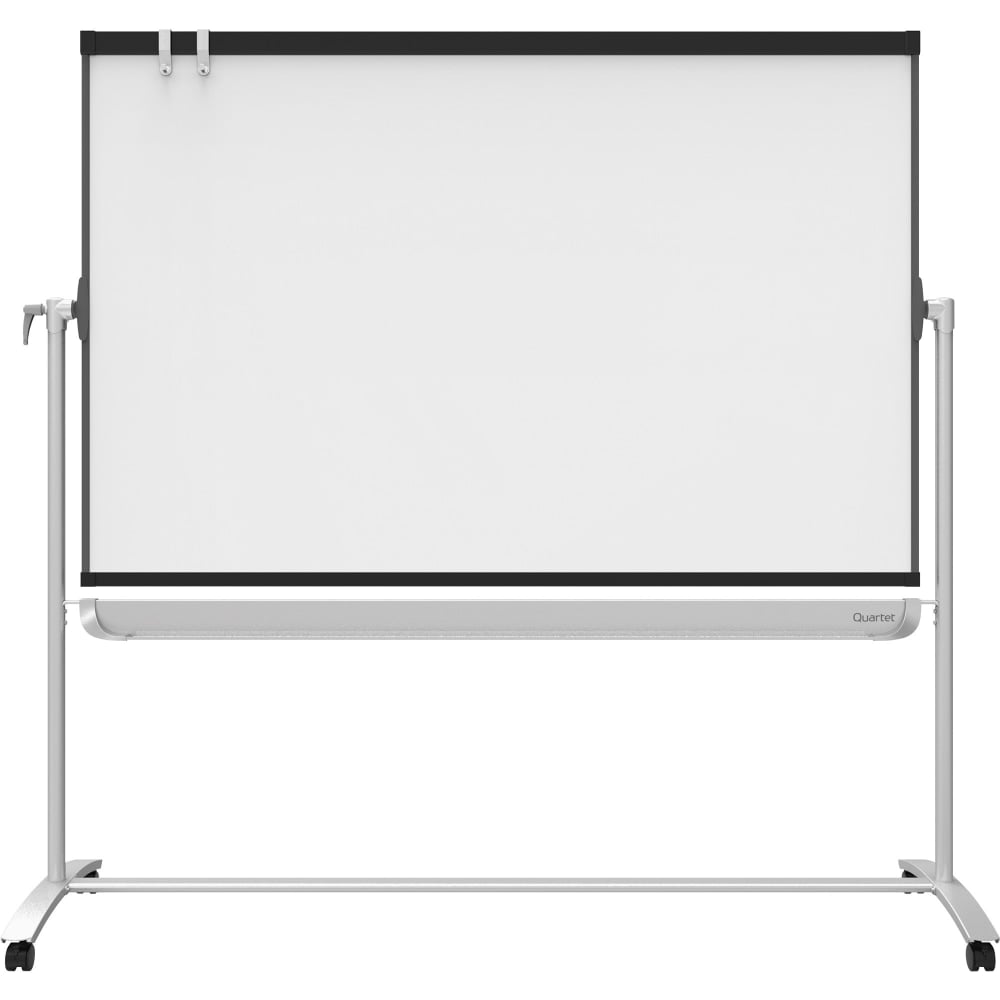 Quartet Magnetic Mobile Presentation Easel - 48in (4 ft) Width x 36in (3 ft) Height - White Painted Steel Surface - Graphite Frame - Magnetic - Assembly Required - 1 Each MPN:ECM43P2