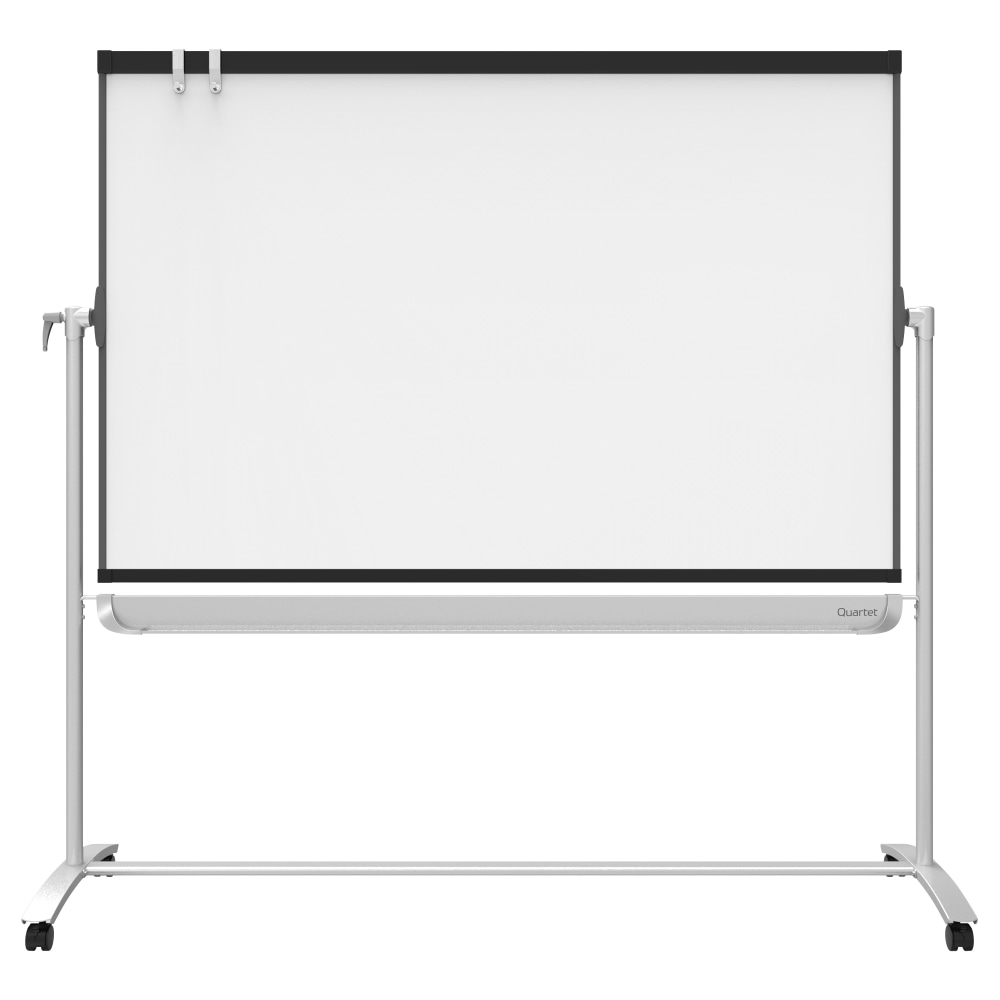 Quartet Prestige 2 Magnetic Dry-Erase Whiteboard With Mobile Easel, 72in x 48in, Plastic Frame With Graphite Finish MPN:ECM64P2