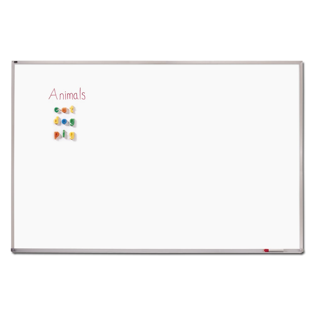 Quartet Non-Magnetic Melamine Dry-Erase Whiteboard, 96in x 48in, Aluminum Frame With Silver Finish MPN:EMA408