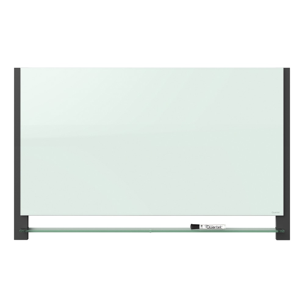 Quartet Evoque Glass Magnetic Dry-Erase Whiteboard, 22in x 39in, Plastic Frame With Black Finish MPN:G3922BA