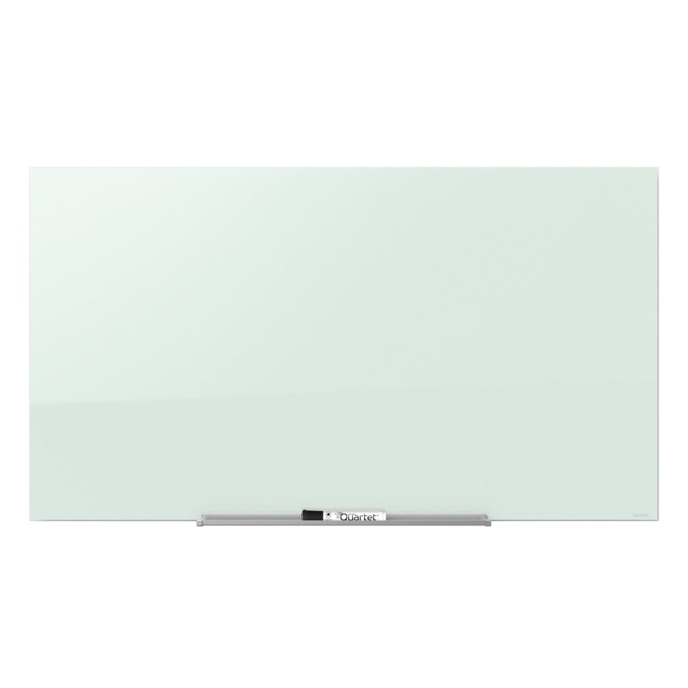 Quartet InvisaMount Magnetic Glass Unframed Dry-Erase Whiteboard, 74in x 42in, White MPN:G7442IMW