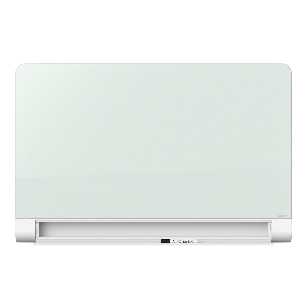 Quartet Horizon Magnetic Glass Unframed Dry-Erase Whiteboard With Concealed Tray, 85in x 48in, White MPN:G8548HT