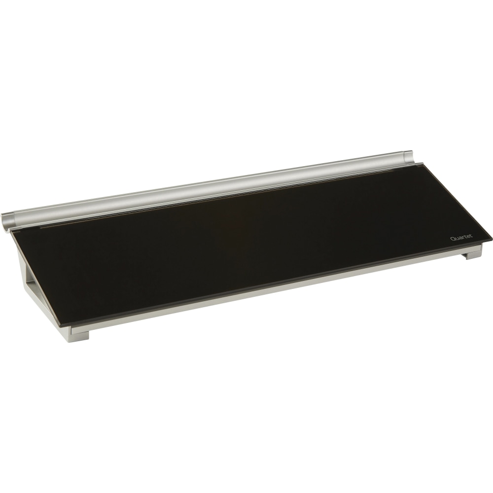 Quartet Glass Unframed Dry-Erase Whiteboard Desktop Computer Pad, 6in x 18in, Black (Min Order Qty 2) MPN:GDP186B